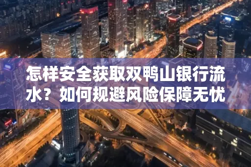 怎样安全获取双鸭山银行流水？如何规避风险保障无忧？