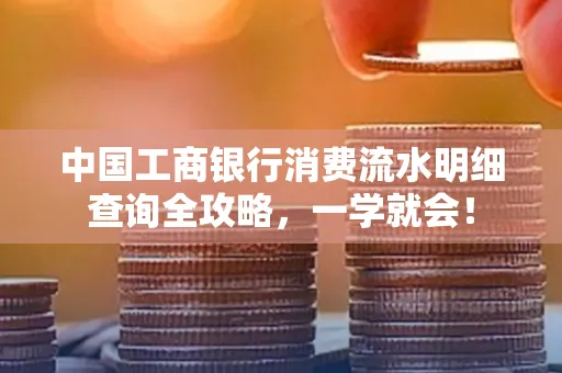 中国工商银行消费流水明细查询全攻略，一学就会！
